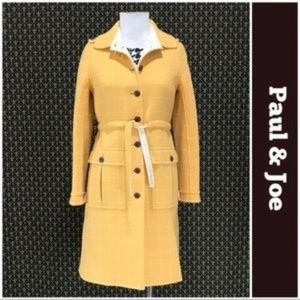 Paul & Jose Sister Yellow Wool Coat